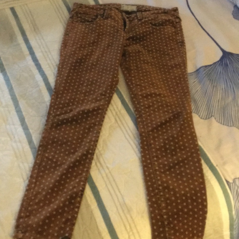 Free People velvet skinnies sz 28